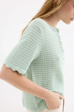 Top de malha crochet