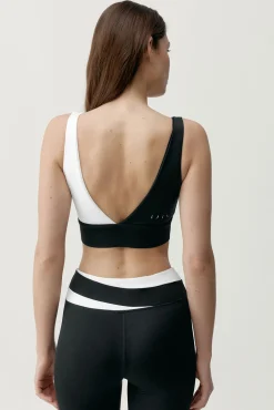 Top desportivo Kate preto/branco