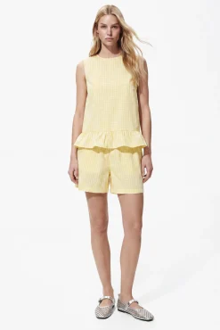 Top estampado vichy