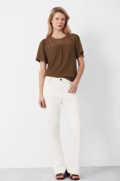 Top guipura combinado