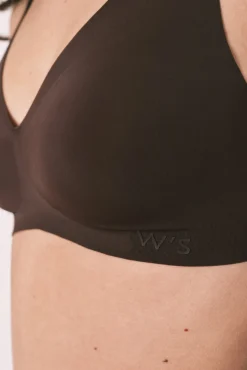 Top halter liso corte limpo grená