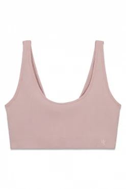 Top liso sem costura rosa