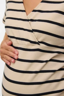Top manga curta maternity e amamentação