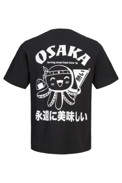 T-shirt com estampado nas costas em algodão