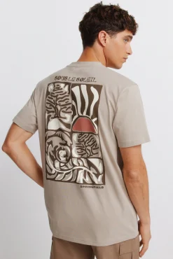 T-shirt com logo Springfield collage