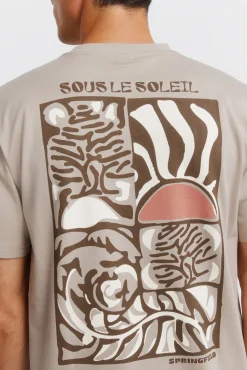 T-shirt com logo Springfield collage