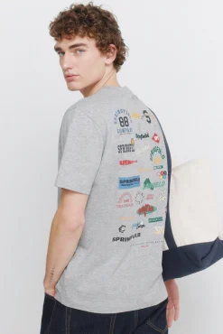 T-shirt com logótipos em vigoré