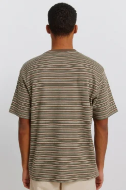 T-shirt com textura de riscas