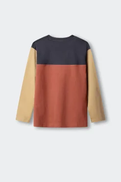 T-shirt de manga comprida básica para criança