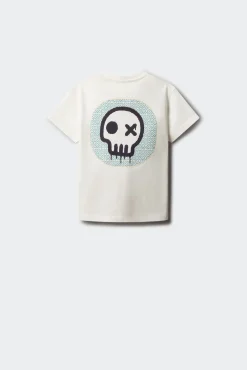 T-shirt de manga curta com caveira para menino