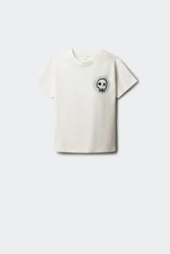 T-shirt de manga curta com caveira para menino