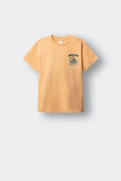 T-shirt de manga curta com caveira surfista para menino