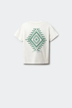 T-shirt de manga curta com losango étnico para menino