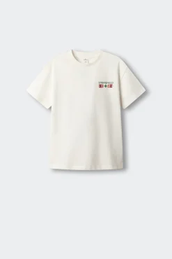 T-shirt de manga curta com losango étnico para criança