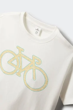 T-shirt de manga curta de bicicleta para menino