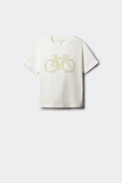 T-shirt de manga curta de bicicleta para menino