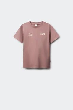 T-shirt de manga curta em tecido waffle para criança