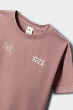 T-shirt de manga curta em tecido waffle para criança