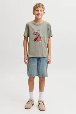 T-shirt de manga curta estampada