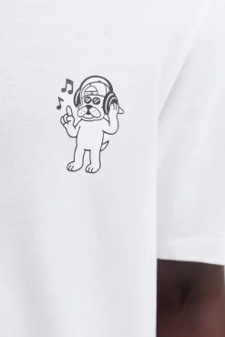 T-shirt de manga curta estampada