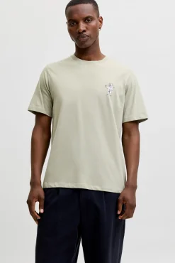 T-shirt de manga curta estampada