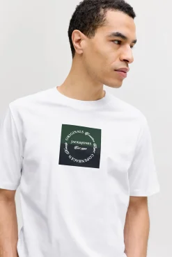 T-shirt de manga curta estampada
