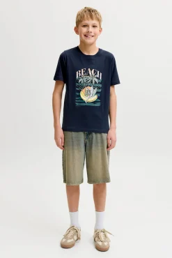 T-shirt de manga curta estampada