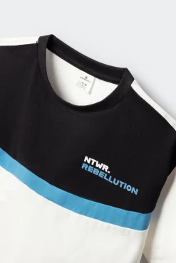 T-shirt de manga curta jogger para menino