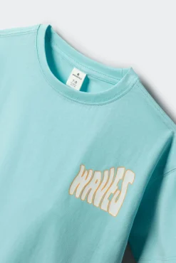 T-shirt de manga curta "Make Wavesr" para menino
