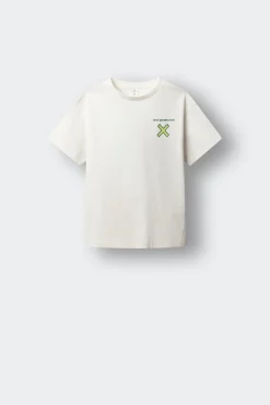 T-shirt de manga curta mosaico criança