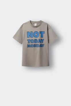 T-shirt de manga curta "Not today monday" para menino