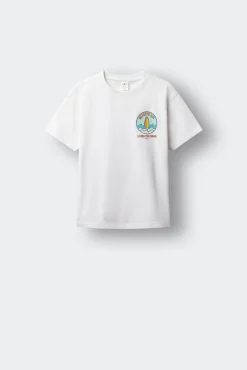 T-shirt de manga curta pranchas de surf para criança