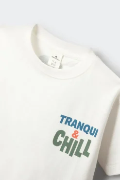T-shirt de manga curta "Tranqui & Chill" menino