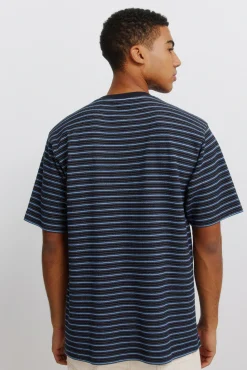 T-shirt de piqué às riscas