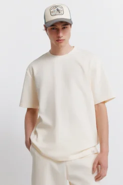 T-shirt em tecido waffle