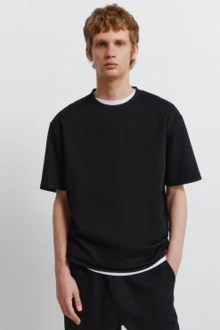 T-shirt em tecido waffle