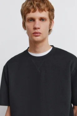 T-shirt em tecido waffle