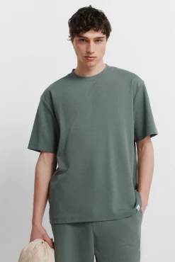 T-shirt em tecido waffle