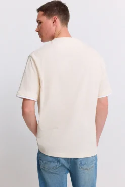 T-shirt em tecido waffle duplo