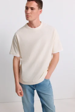 T-shirt em tecido waffle duplo