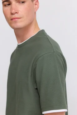 T-shirt em tecido waffle duplo