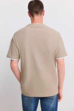 T-shirt em tecido waffle duplo