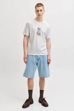T-shirt estampada em algodão