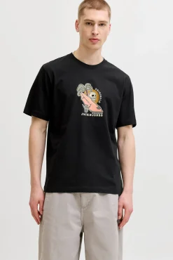 T-shirt estampada em algodão