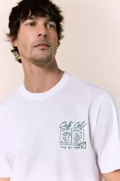 T-shirt gráfica lavada