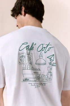 T-shirt gráfica lavada