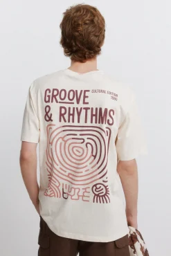 T-shirt groove slub