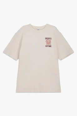 T-shirt groove slub