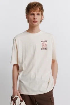 T-shirt groove slub