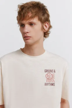T-shirt groove slub